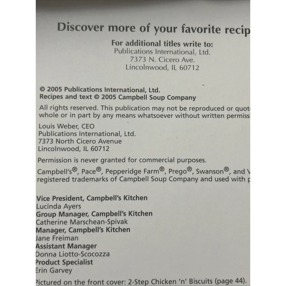 Set Of 2 Campbell Cookbooks: 4 Ingredients Or‎ Less And Celebrations